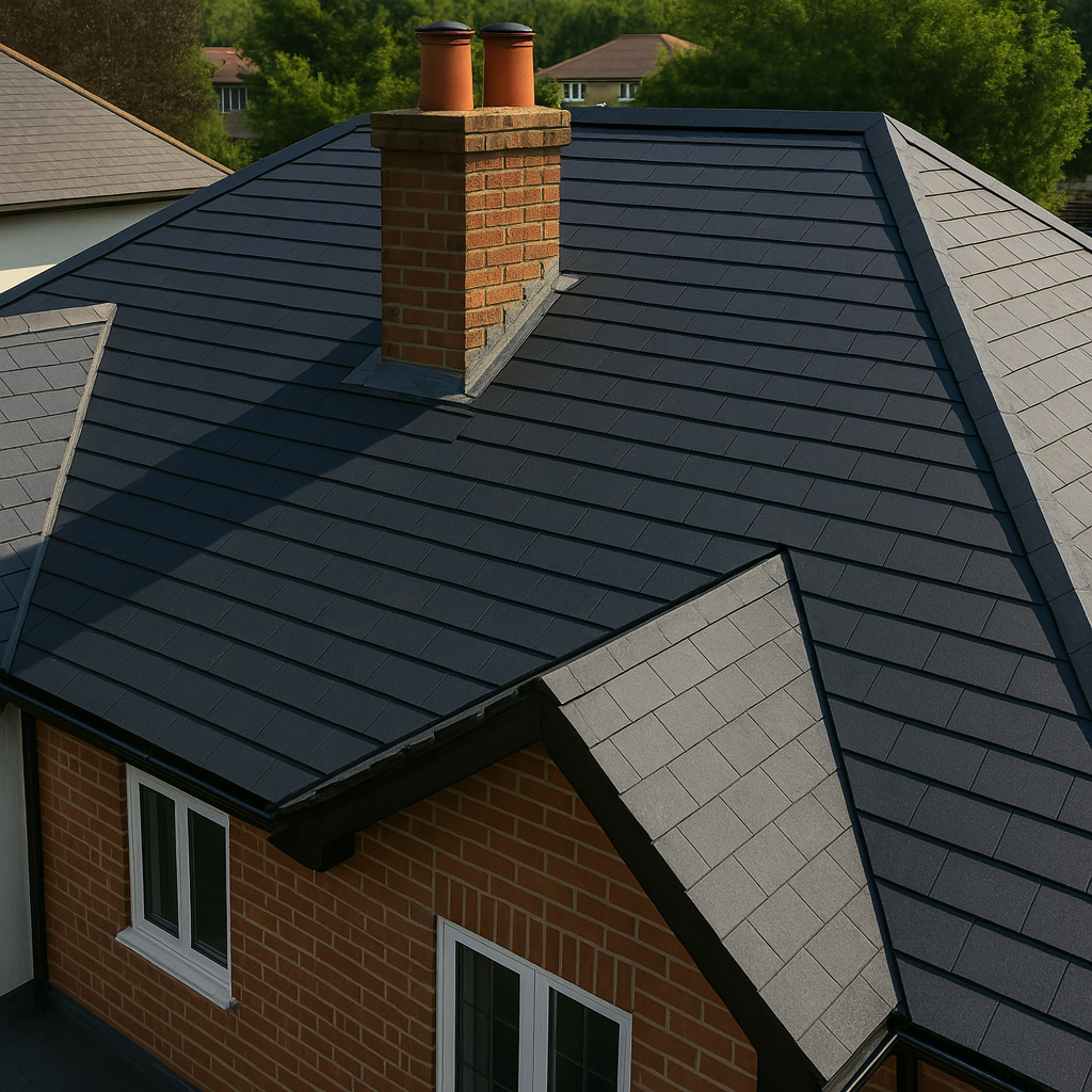 After - Completed roof renovation with new tiles in Canterbury, Kent