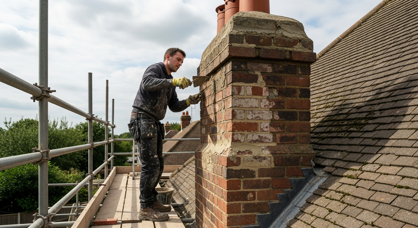 Canterbury Kent chimney repair repointing lead flashing by StoneRidge Roofing