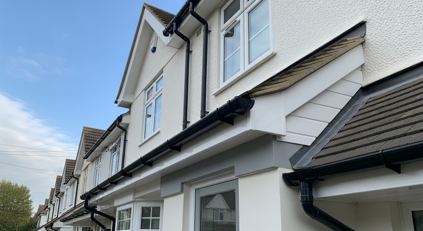 Canterbury Kent fascias soffits guttering uPVC roofline installation by StoneRidge Roofing