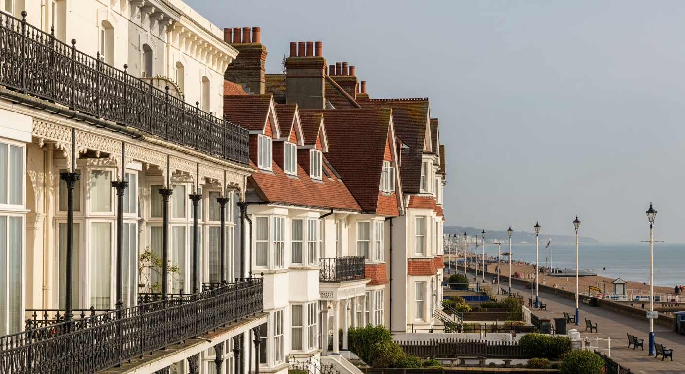 Roofers in Herne Bay, Kent, Victorian seafront terraces and 1930s semi rooflines on the north Kent coast